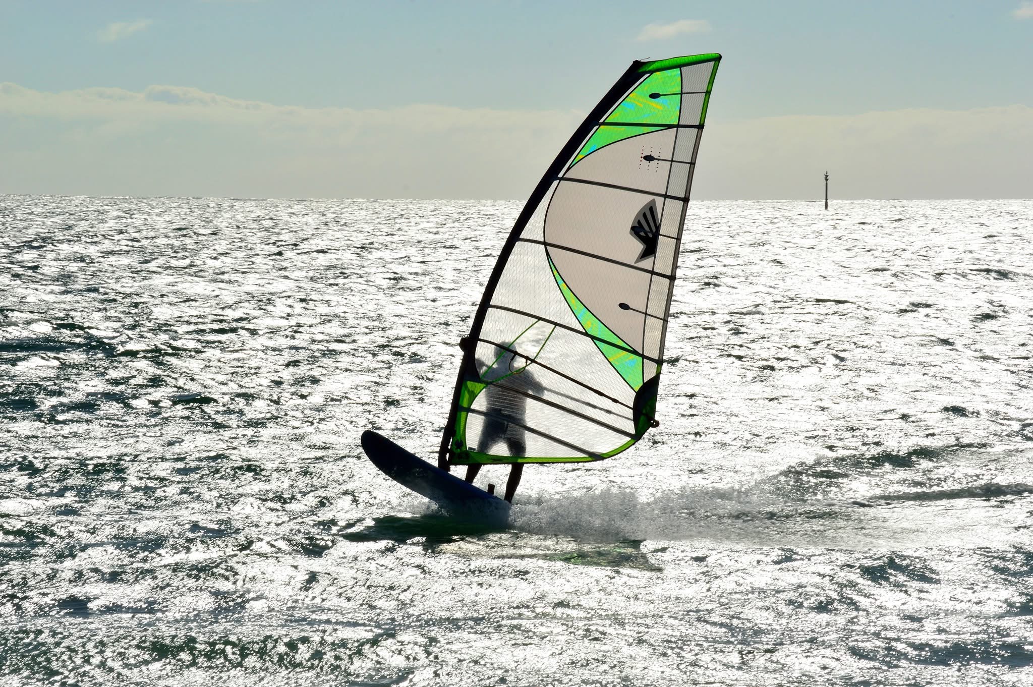 Windsurfer in close-up